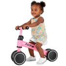Bicicleta De Equilíbrio Infantil Sem Pedal 4 Rodas Azul, Rosa, Vermelho.