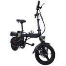 Bicicleta Elétrica Dobrável 400W 48V Painel Digital 30Kmh Farol de Led - Cinza