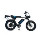 Bicicleta Elétrica Konnan Fast Trail 750W Aro 20 Bateria Removível Preto e Azul