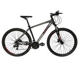 Bicicleta Elleven Rocker II HD Aro 29 Tam 17 Cinza/Preto/Vermelho 24V suspensão trava no ombro .