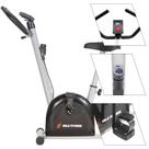 Bicicleta Ergométrica Mile Fitness Residencial 21 velocidades Compacta Preta e Cinza Monitor com Funções