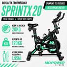 Bicicleta Ergométrica Spinning Mopower Sprint X Roda de Inércia 20kg Suporta até 120kg