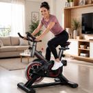 Bicicleta Ergométrica Spinning Vertical para Academia em Casa Roda de Inércia 8kg Bike Ajustável e Silenciosa
