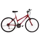 Bicicleta Feminina Aro 24 18V Dalia Cor Vermelha