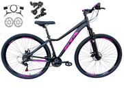 Bicicleta Feminina Aro 29 Gta Start 21v Alumínio Mtb Câmbios Shimano Freio a Disco Hidráulico Garfo Com Suspensão