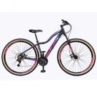 Bicicleta Feminina Aro 29 Ksw Mwza 24v Disco Garfo Suspensão Mtb 29 Alumínio Pneu Faixa Bege - Preto-pink-azul