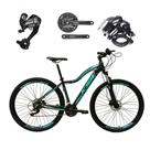Bicicleta Feminina Aro 29 Ksw Mwza 27v Câmbios Shimano Altus Freios Hidráulicos - Preto-azul Tam.15 Bicicleta Feminina Aro 29 Ksw Mwza 27v Câmbios Shimano Altus Freios Hidráulicos - Preto-azul Tam.15