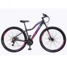 Bicicleta Feminina Aro 29 Ksw Mwza Alumínio 27v K7 Freio Disco Mecânico - Preto-pink-azul Tam.15 Bicicleta Feminina Aro 29 Ksw Mwza Alumínio 27v K7 Freio Disco Mecânico - Preto-pink-azul Tam.15