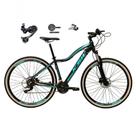 Bicicleta Feminina Aro 29 Ksw Mwza Câmbio Deore E Altus 27v Hidráulico Garfo Trava Pneu Faixa Bege - Preto/azul Tam.17 Bicicleta Feminina Aro 29 Ksw Mwza Câmbio Deore E Altus 27v Hidráulico Garfo Trava Pneu Faixa Bege - Preto/azul Tam.17