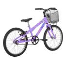 Bicicleta free action aro 20 mtb 45,0 1v c23 kiss com cesta vbrake lilas
