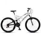 Bicicleta Gps 148 Dupla Suspensão E Freios V-brake, Aro 26 Aero, 36 Raias, 21 Marchas Colli Branco