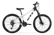Bicicleta GTI Wolfline Aluminio aro 26 21V Aros Vmaxx Preto Branco do GRAU