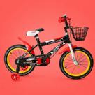 Bicicleta Infantil 5 a 8 Anos com Rodinhas LED Vermelho Aro 16 até 45kg