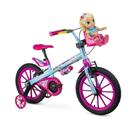 Bicicleta Infantil 5 a 8 Anos Unicórnio Aro 16 Bike Com Rodinhas Nathor