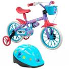 Bicicleta Infantil Aro 12 e Capacete Infantil Stitch - Nathor- Nathor Bicicleta Infantil Aro 12 e Capacete Infantil Stitch - Nathor- Nathor