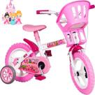 Bicicleta Infantil Aro 12 Feminina com Rodinhas Princesinha Styll Baby