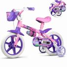 Bicicleta Infantil Aro 12 Nathor Cat Violeta Menina 1 a 4 Anos