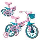 Bicicleta Infantil Aro 12 Nathor Charm Rosa Menina 2-5 Anos