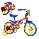 Bicicleta Infantil Aro 12 Nathor Fireman Bombeiro Vermelho Menino 1 a 4 Anos