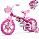 Bicicleta Infantil Aro 12 Nathor Flower Rosa Menina 1 a 4 Anos