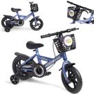 Bicicleta Infantil Aro 12 Speedy com Rodinhas Removíveis Menino Menina Freio Seguro Presente Cestinha Cesto Diversão e Segurança