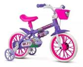 Bicicleta Infantil Aro 12 Violet Nathor Com Rodinhas