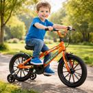 Bicicleta Infantil Aro 16 Capivara Riders Aço Carbono Inmetro Com Rodinhas Removíveis VBrakeom