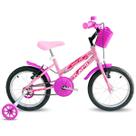 Bicicleta Infantil Aro 16 Feminina Kami Star Kid Fairy Rosa