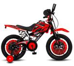 Bicicleta infantil Aro 16 Pro-X Supercross Freio V-Brake Pneu 2.4 Som de Motocross