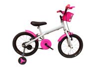 Bicicleta Infantil Aro 16 T-type Wendy Branco c/rosa Persona