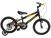 Bicicleta Infantil Aro 16 Track & Bikes Track Boy Preto e Amarelo com Rodinhas Freio V-Brake Bicicleta Infantil Aro 16 Track & Bikes Track Boy Preto e Amarelo com Rodinhas Freio V-Brake