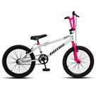 Bicicleta Infantil Aro 20 Bmx Freio V-Brake Branco e Rosa Gottbike