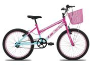 Bicicleta Infantil aro 20 Feminina com Cestinha Fofa