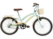 Bicicleta Infantil Aro 20" Verden Breeze Menta e Bege com Cestinha Freio V-Brake