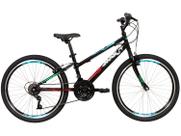 Bicicleta Infantil Aro 24 Caloi Max Preta Freio V-Brake 21 Marchas