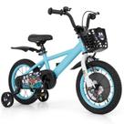Bicicleta Infantil BABY JOY 14" com Rodinhas de Apoio e Altura Ajustável