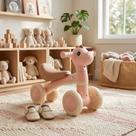 Bicicleta Infantil Bike Equilíbrio Dino 4 Rodas com Luz e Som Motoca de Equilíbrio