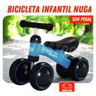 Bicicleta Infantil Bike Sem Pedal 4 Rodas - Azul