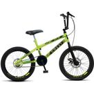 Bicicleta Infantil Colli Bike ARO 20 SKILL BOY com Freio a Disco - Amarelo Neon