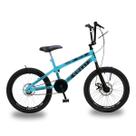 Bicicleta infantil colli skill boy aro 20 com freio a disco azul champanhe