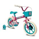 Bicicleta Infantil Com Rodinha Aro 12 Paty Pink Com Turquesa Verden Bikes