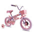 Bicicleta Infantil Com Rodinhas Aro 12 Amy Lilás e Rosa Verden Bikes
