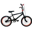 Bicicleta Infantil Cross Freestyle Aro 20 Masculina Preto/Laranja Neon