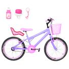 Bicicleta Infantil Feminina Aro 20 Aero + Kit Passeio e Cadeirinha Bicicleta Infantil Feminina Aro 20 Aero + Kit Passeio e Cadeirinha