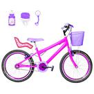 Bicicleta Infantil Feminina Aro 20 Aero + Kit Passeio e Cadeirinha Bicicleta Infantil Feminina Aro 20 Aero + Kit Passeio e Cadeirinha