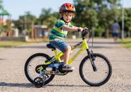 Bicicleta Infantil Masculina Baby Boy Aro 16 Rodinhas Athor Cor:Amarelo Neon
