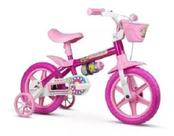 Bicicleta Infantil Nathor Flower Aro 12 Rosa Com Rodinha Bicicleta Infantil Nathor Flower Aro 12 Rosa Com Rodinha