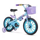 Bicicleta Infantil Nathor Frozen Aro 16 Meninas Azul-celeste V-brakes Azul-celeste/rosa