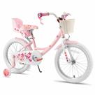 Bicicleta JOYSTAR Unicorn 18" para meninas com assento para boneca e rodinhas de apoio Bicicleta JOYSTAR Unicorn 18" para meninas com assento para boneca e rodinhas de apoio
