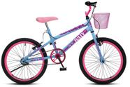 Bicicleta Jully Aro 20 Aero 36 Raias, freios V-Brake Dianteiro e Traseiro, Suporte de guidão Down Hill e Cestinha